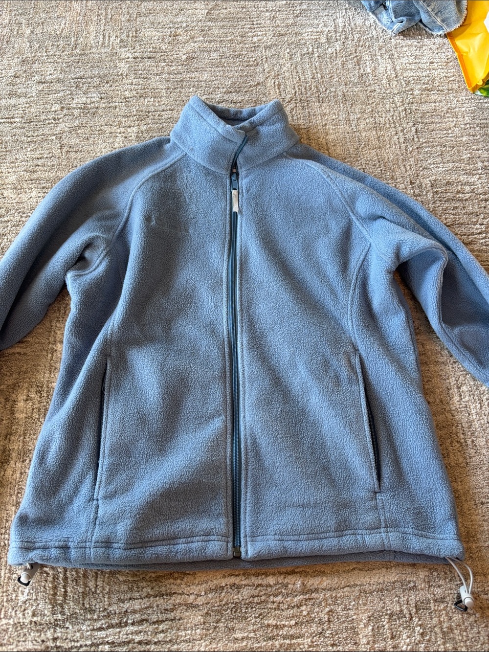 Columbia Light Blue Fleece Full-Zip Jacket